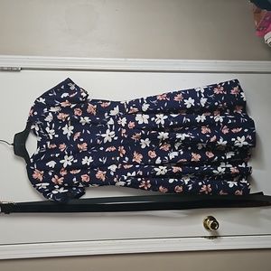 Navy blue flower dress